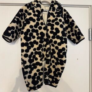 Milk Teeth Black and Cream Polka Dot Fleece Snowsuit